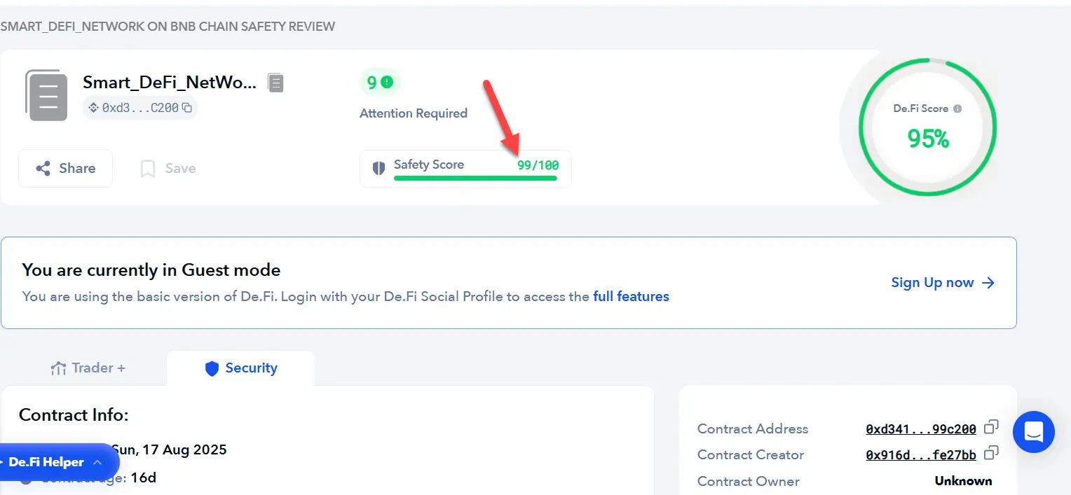 بررسی امنیت Smart_DeFi_NetWork